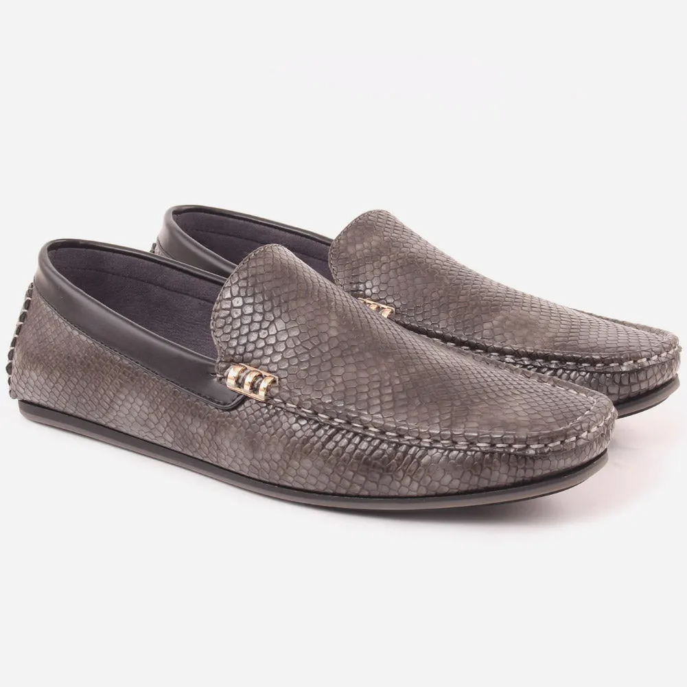 Men "DANN" Sleek Rubber Sole Moccasins