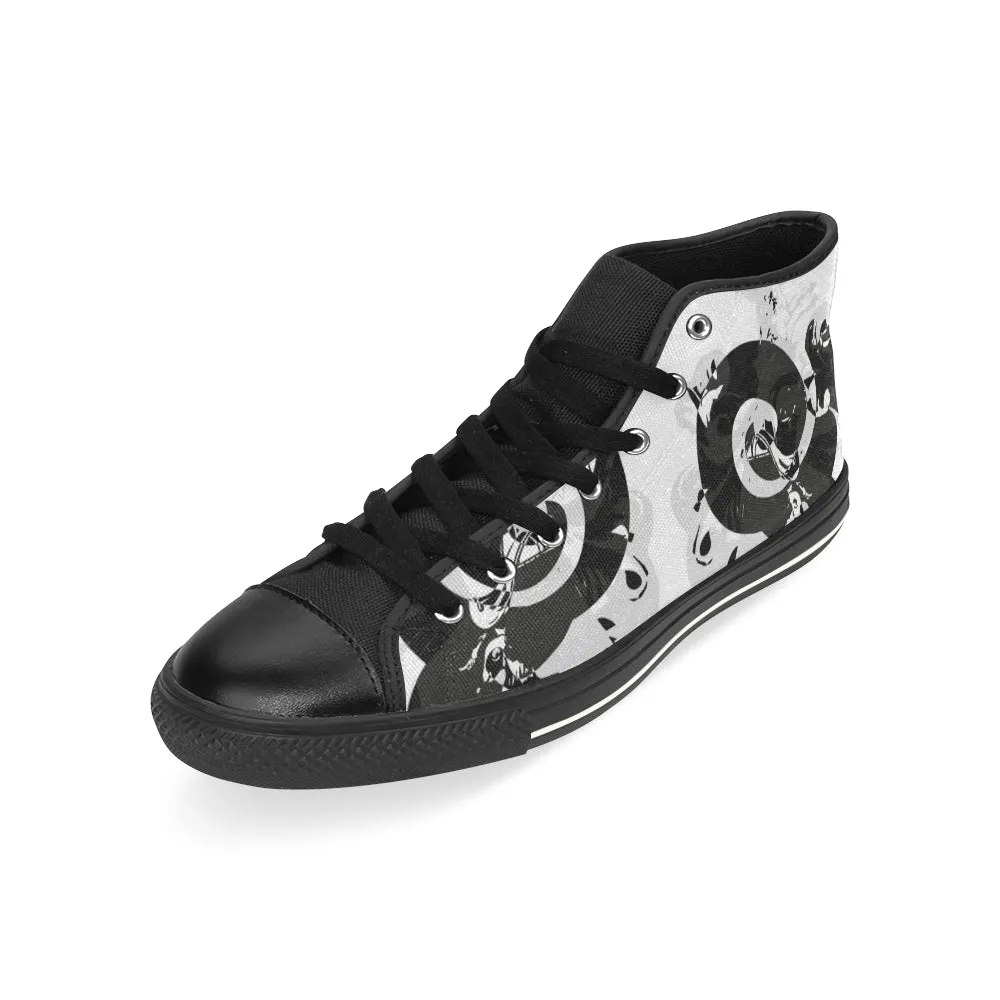 Men's Aries Zodiac Print Canvas High Top Shoes