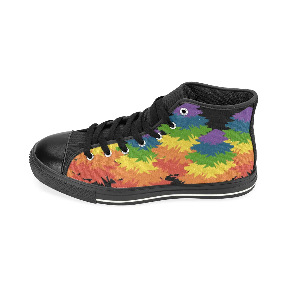 Men's Pride Christmas Print Canvas High Top Shoes