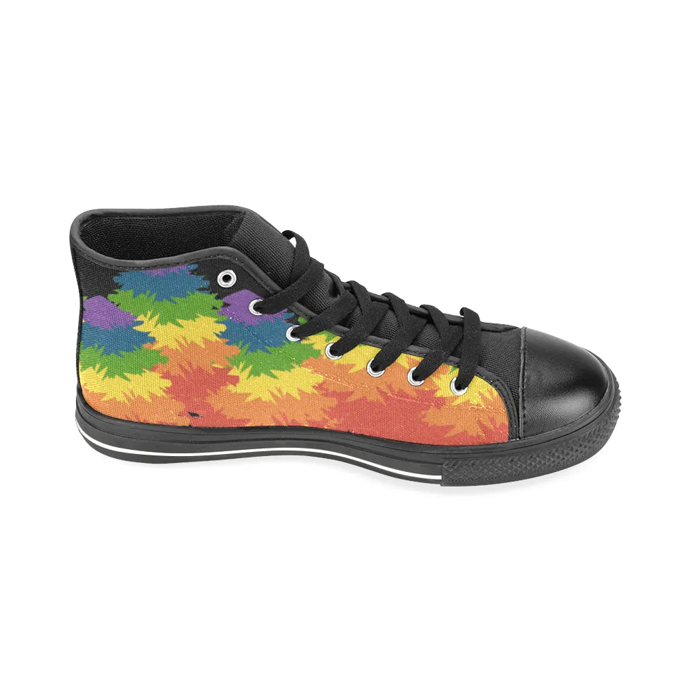 Men's Pride Christmas Print Canvas High Top Shoes