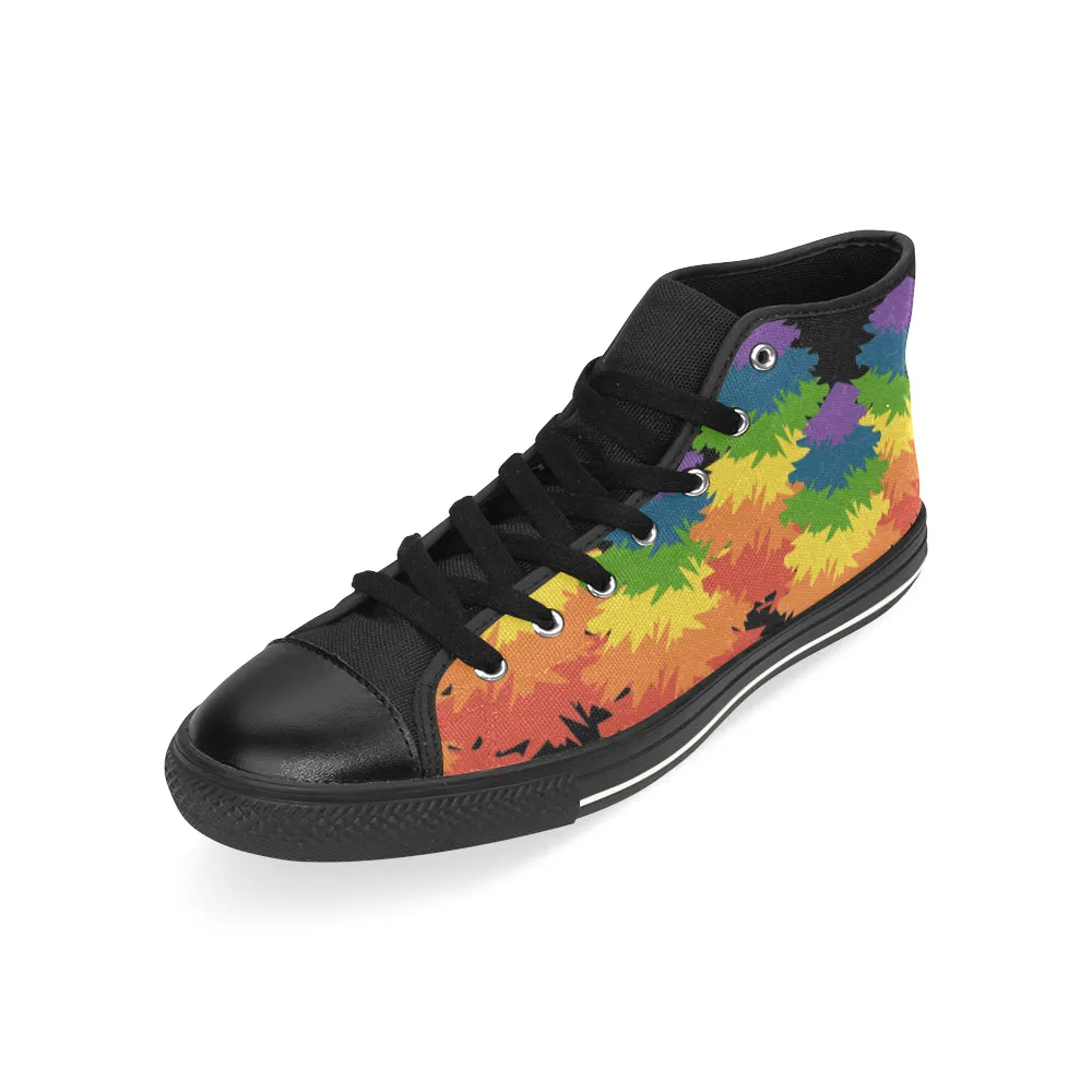 Men's Pride Christmas Print Canvas High Top Shoes