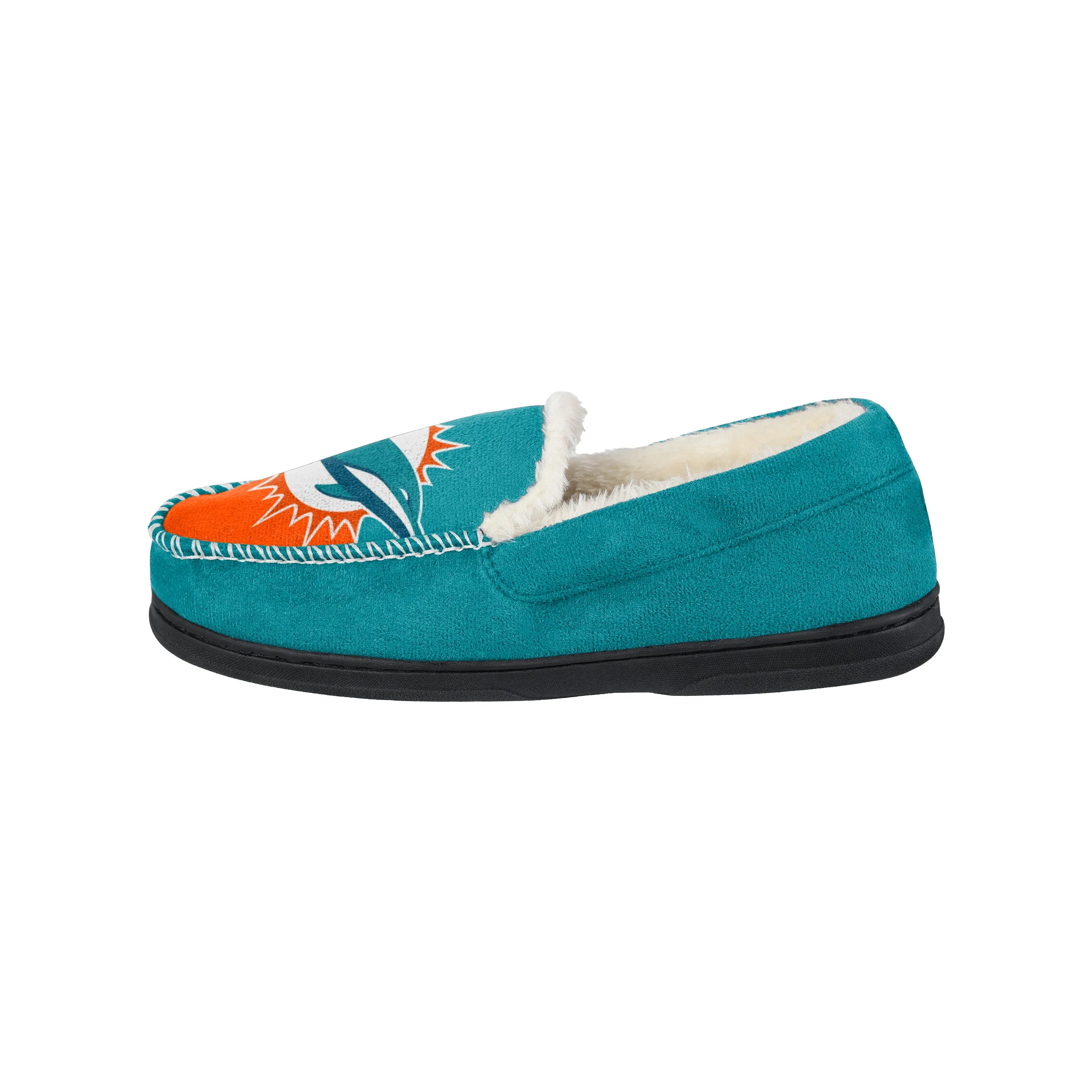 MIAMI DOLPHINS MEN'S COLOR BLOCK MOCCASINS