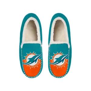 MIAMI DOLPHINS MEN'S COLOR BLOCK MOCCASINS