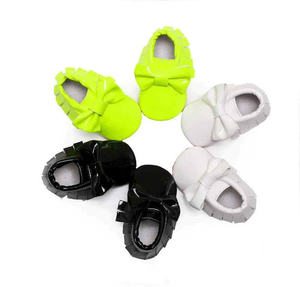 Mini Lou Bee Patent Moccasins