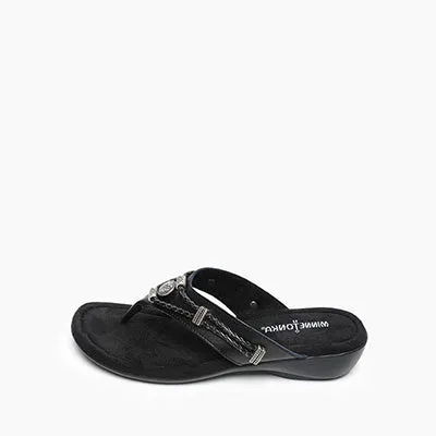 Minnetonka Moccasins Black Silverthorne Sandal