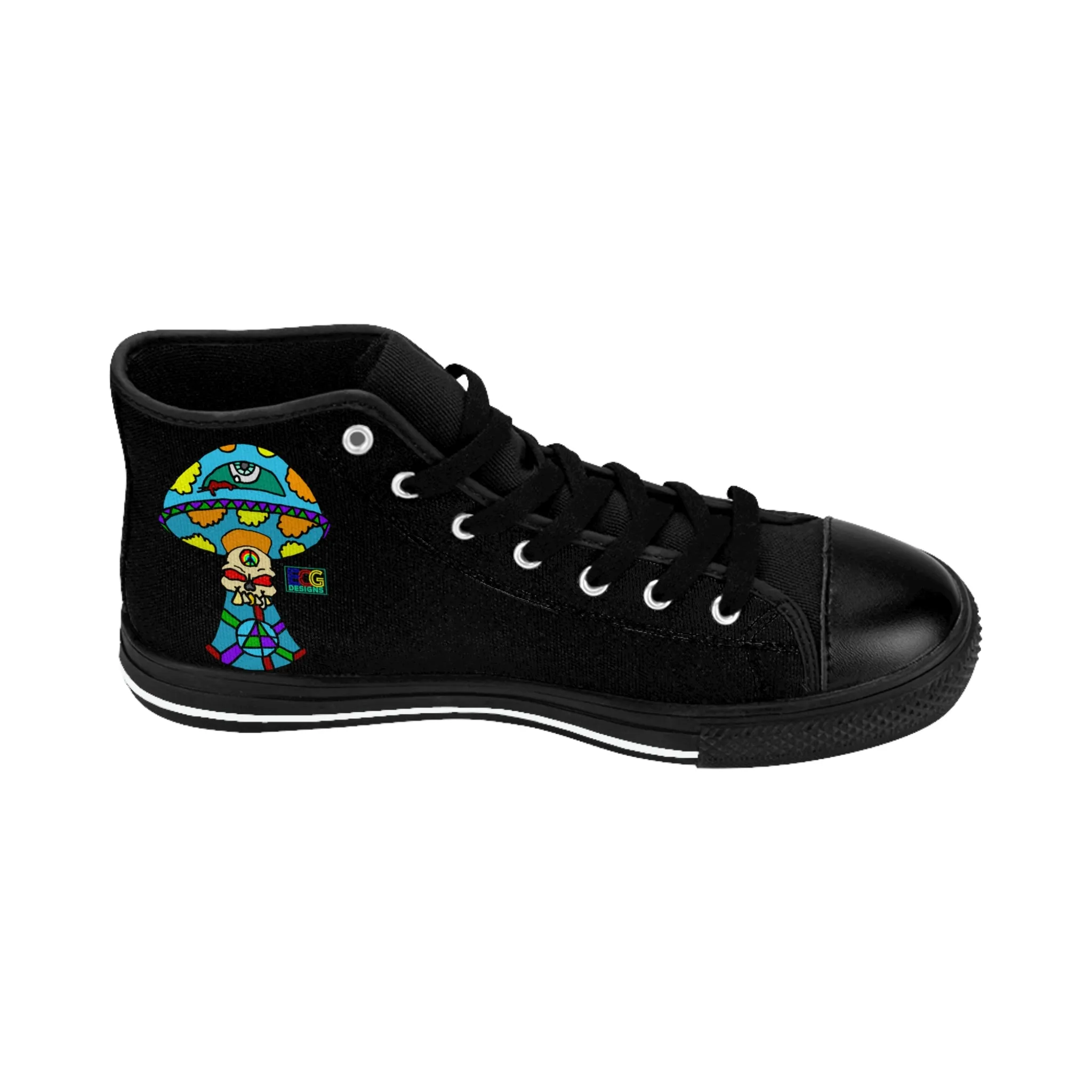 Multicolored Skull Shroom Women's Classic Sneakers