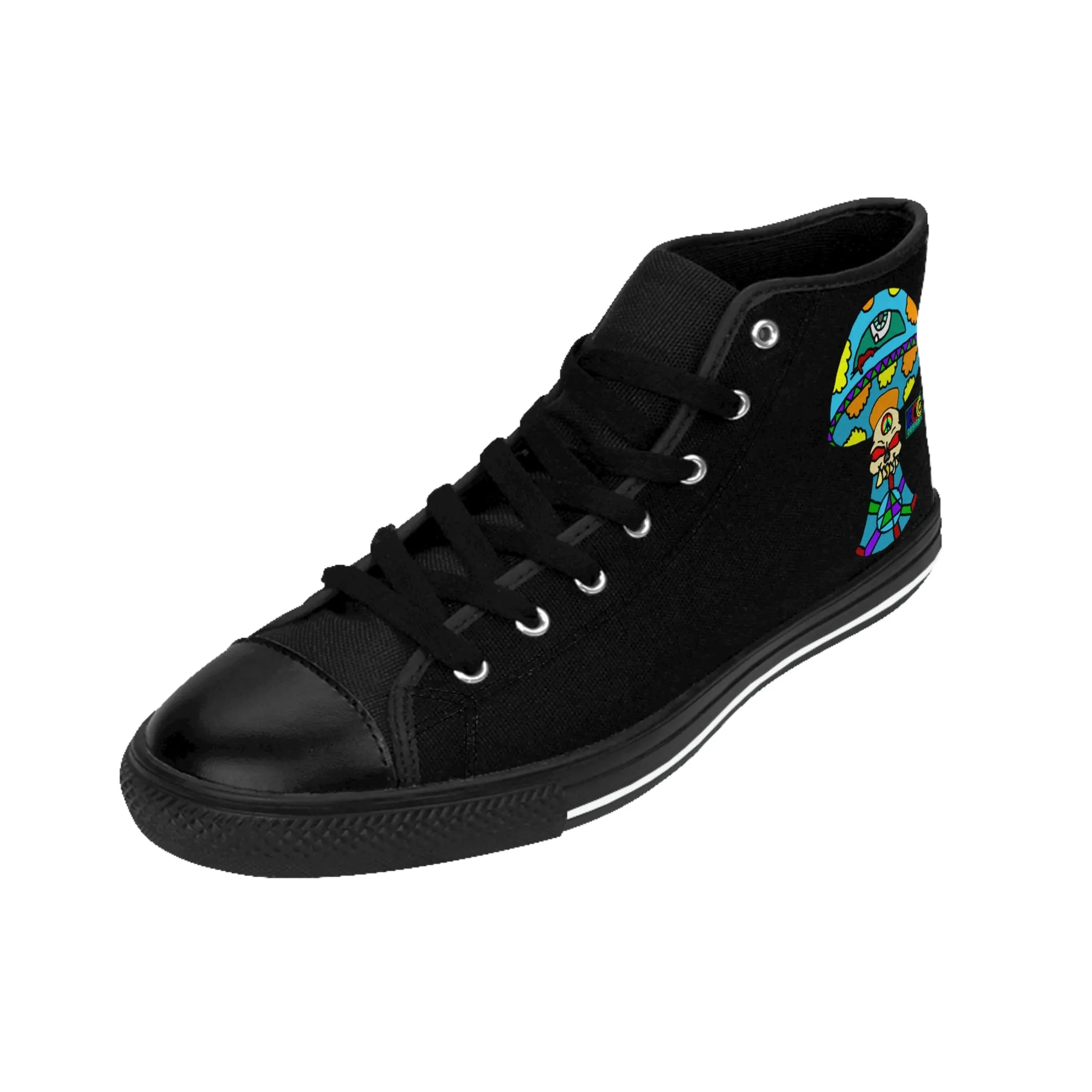 Multicolored Skull Shroom Women's Classic Sneakers