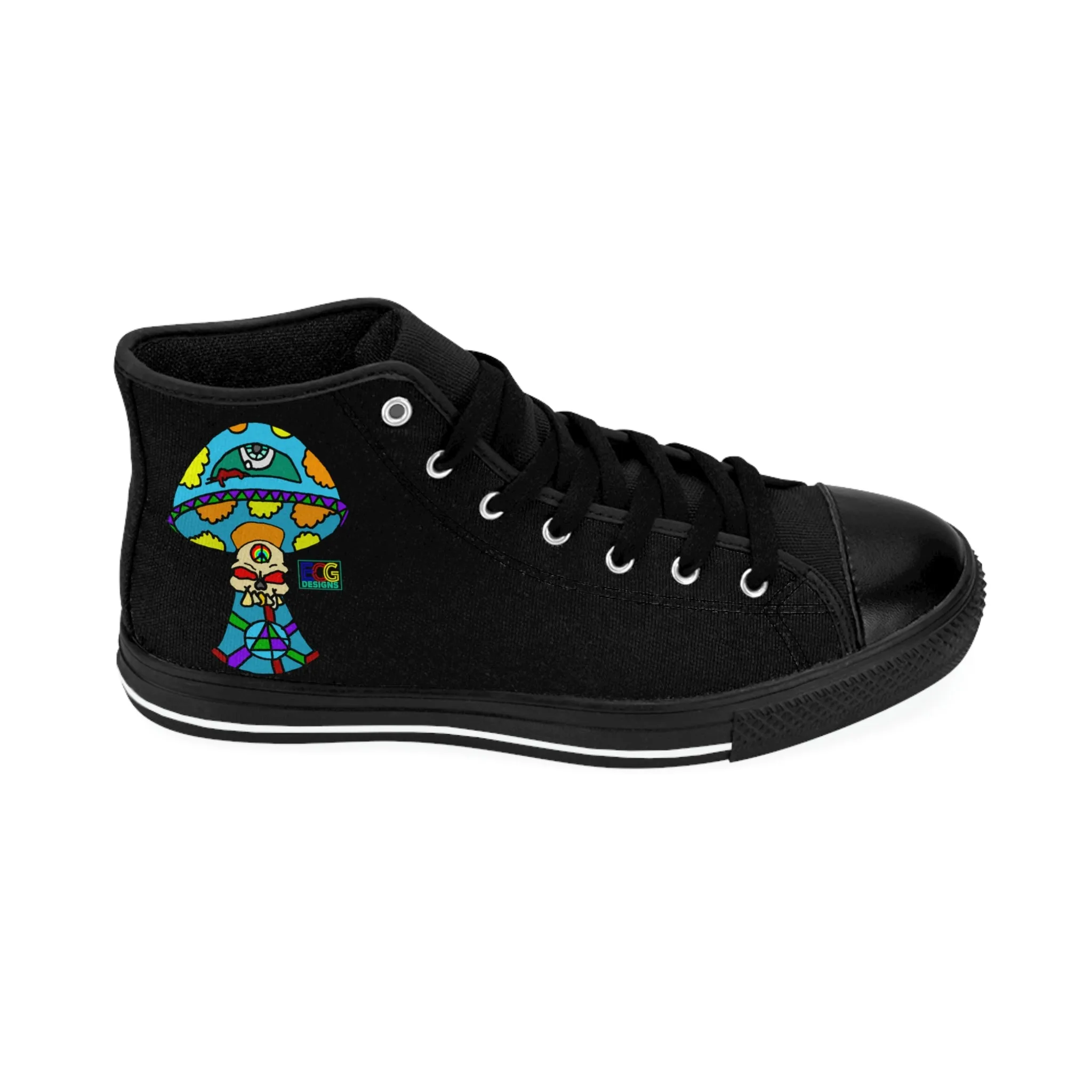 Multicolored Skull Shroom Women's Classic Sneakers