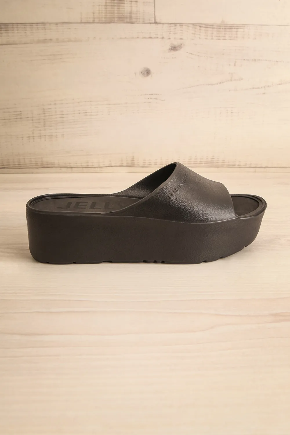 Muur Black | Platform Slide Sandals