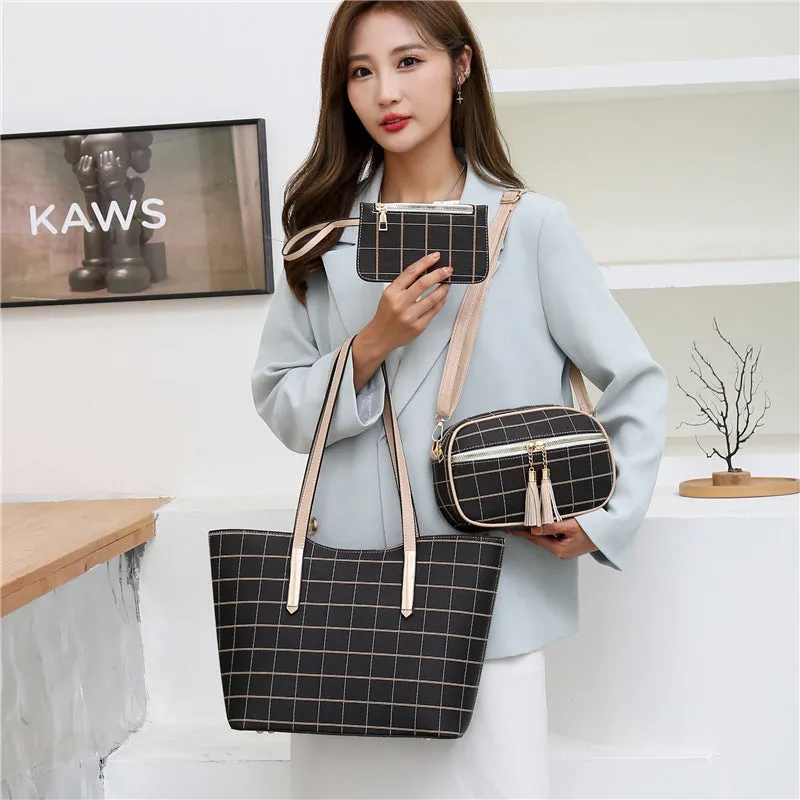 New Korean Fashion Four-piece Set Texture Shoulder Women Hand-carrying Crossbody Bag