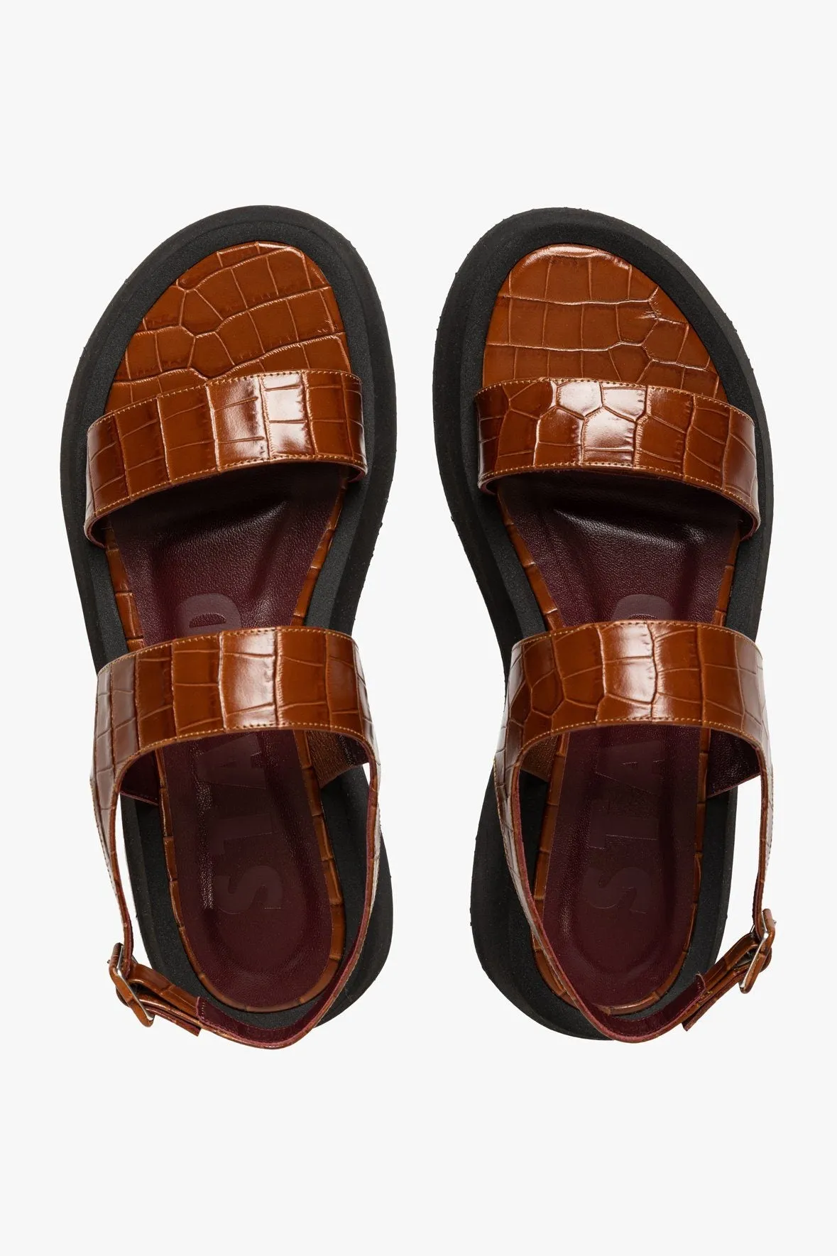 NICKY SANDAL | SADDLE CROC EMBOSSED