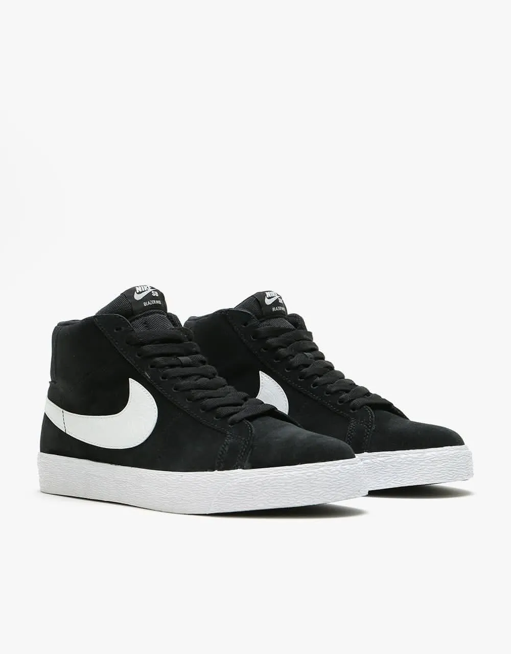 Nike SB Zoom Blazer Mid Skate Shoes - Black/White-White-White