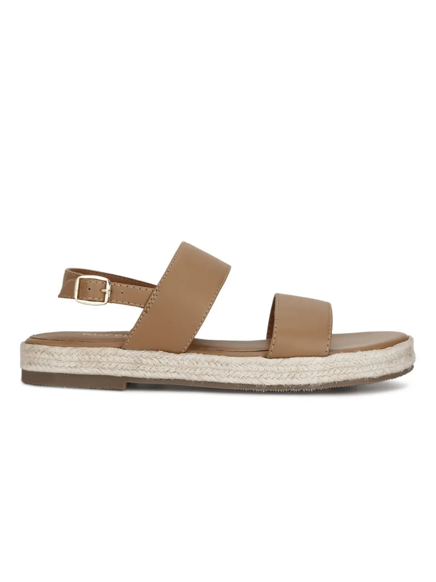 Nude PU Jute Espadrilles