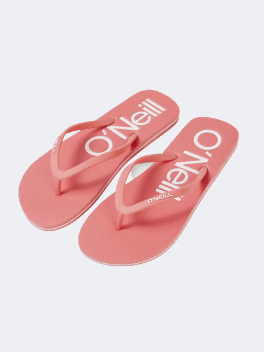 O&#39;Neill Profile Logo Women Beach Slippers Georgia Peach