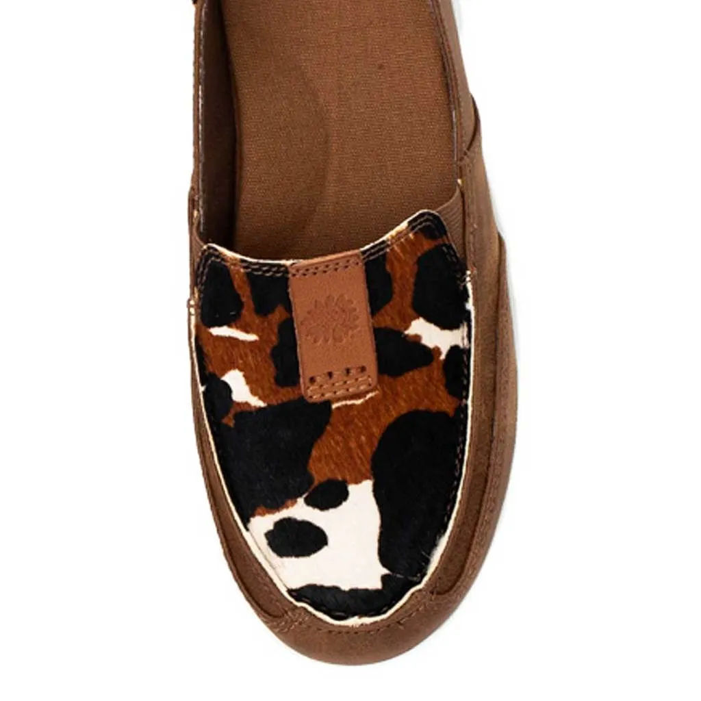 Oleviah Cowprint Slip Ons