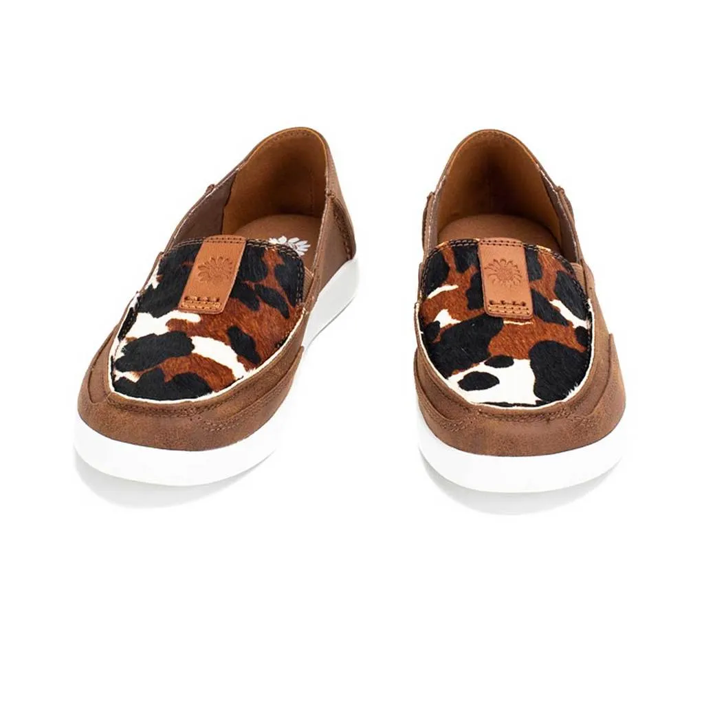 Oleviah Cowprint Slip Ons