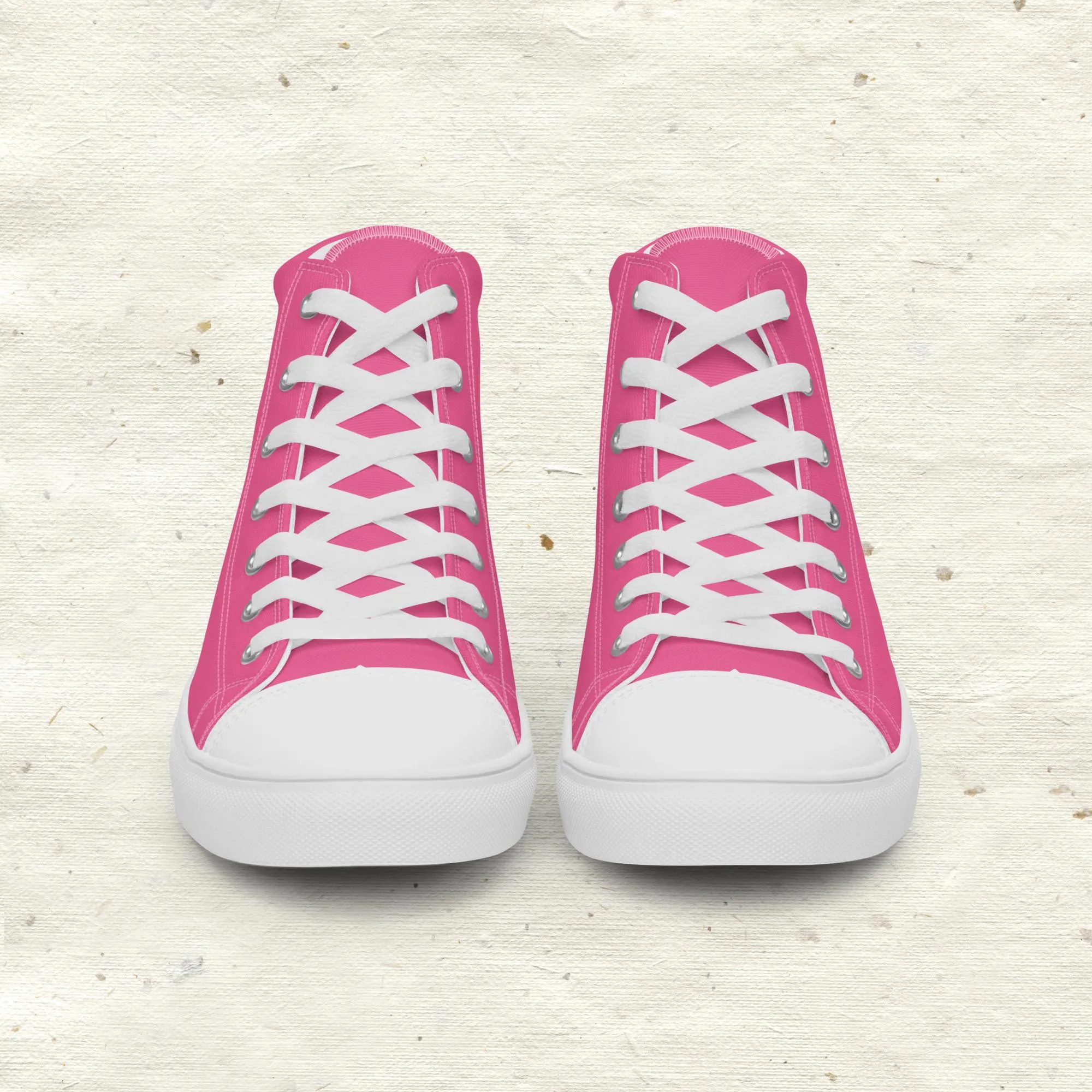 Pink Tulip Women’s High Top Canvas Shoes