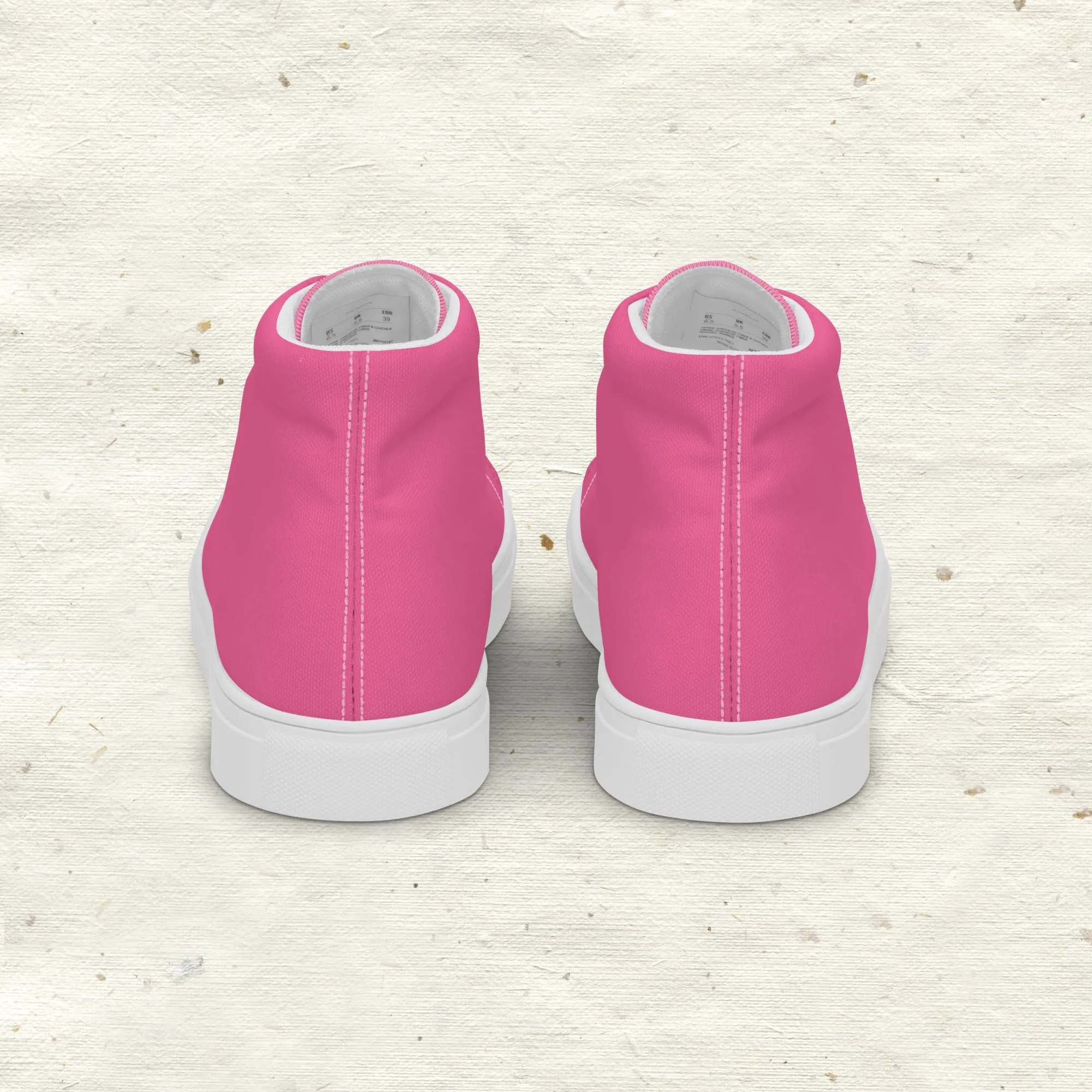 Pink Tulip Women’s High Top Canvas Shoes