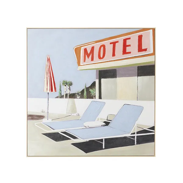 Poolside Canvas 100 x 100cm