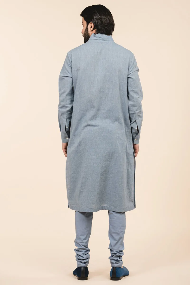 Powder Blue Khadi Single Kurta