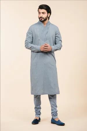 Powder Blue Khadi Single Kurta