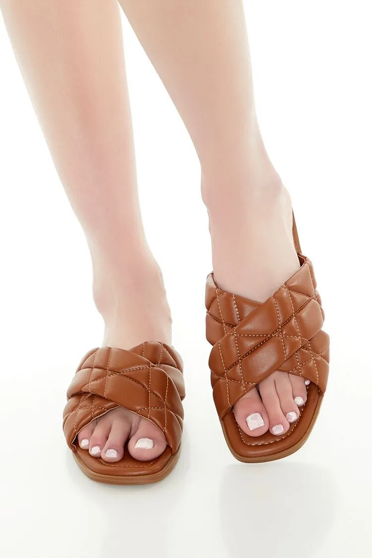 Quilted Crisscross Sandals