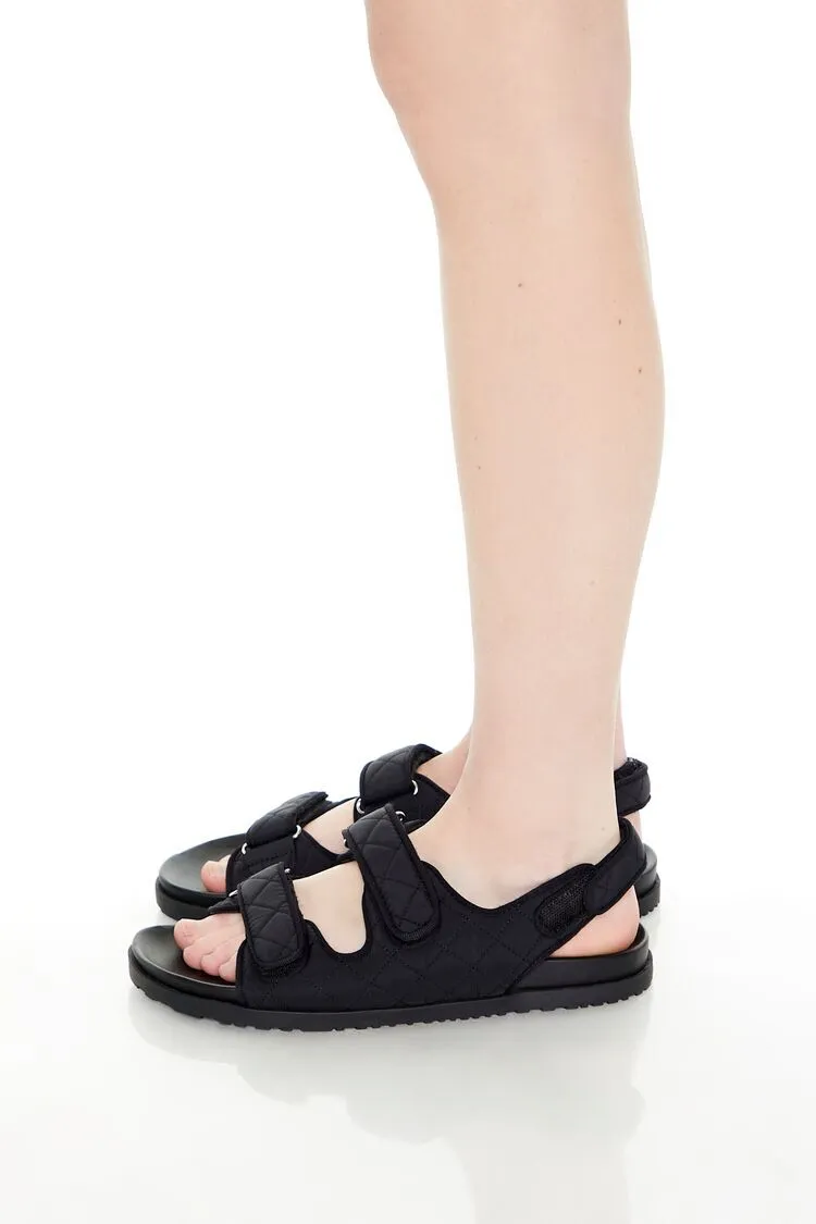 Quilted Dual-Strap Sandals