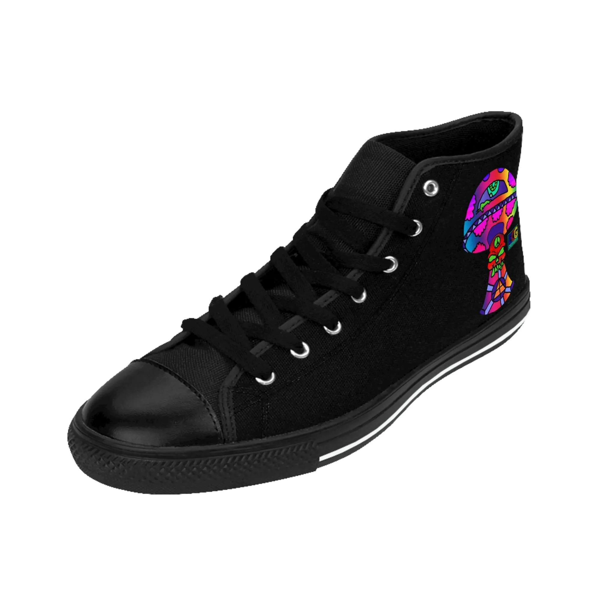 Rainbow Skull Shroom Men's Classic Sneakers