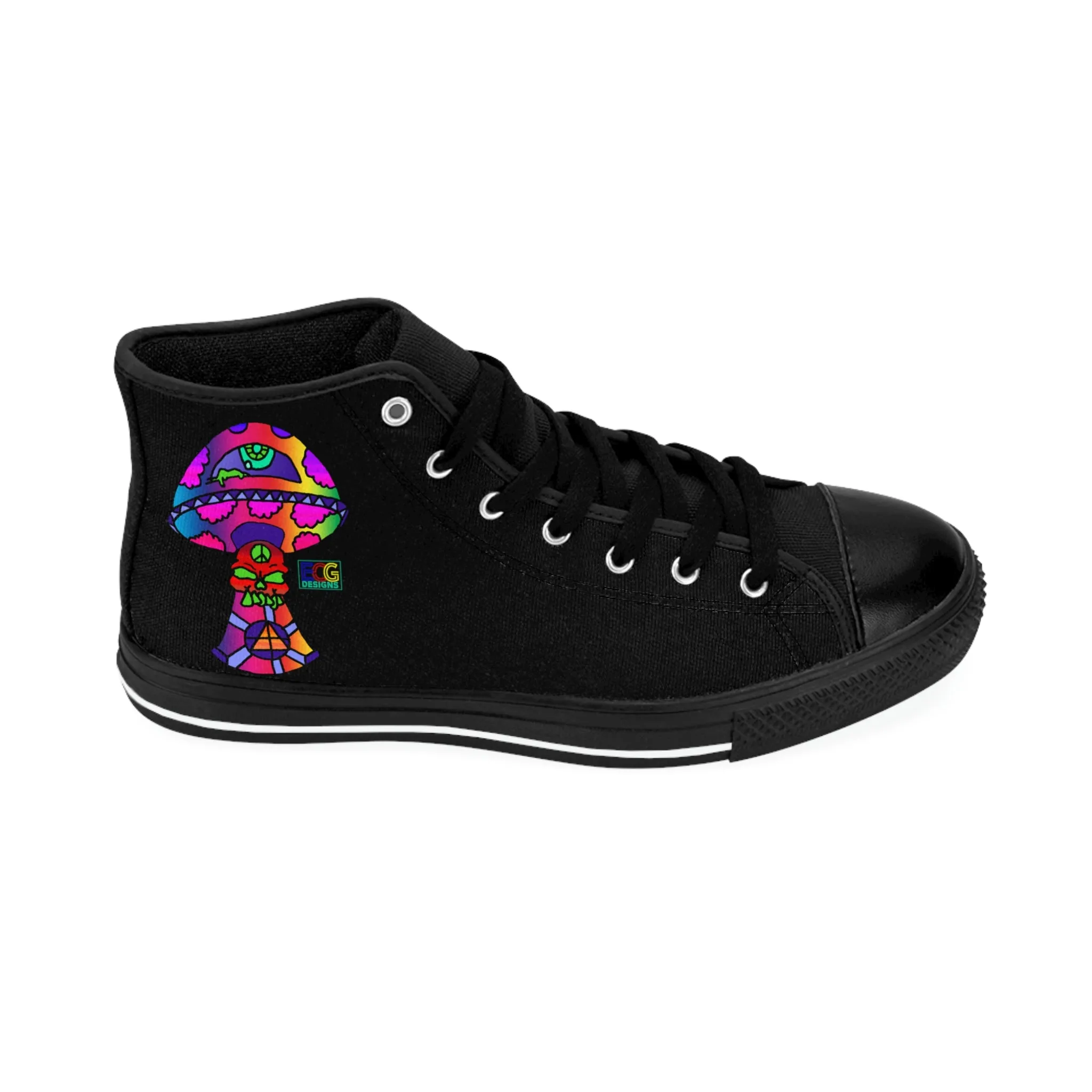 Rainbow Skull Shroom Women's Classic Sneakers