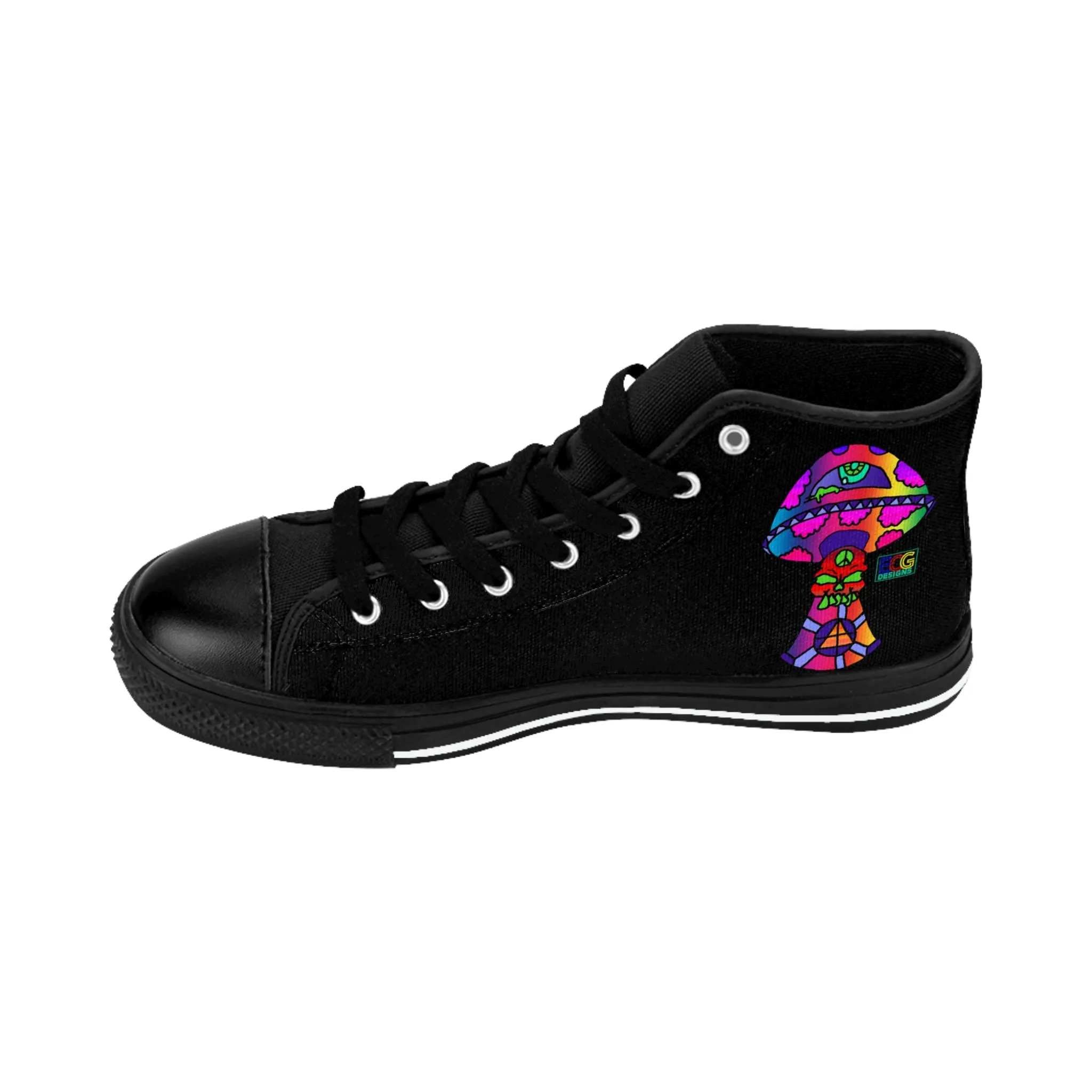 Rainbow Skull Shroom Women's Classic Sneakers