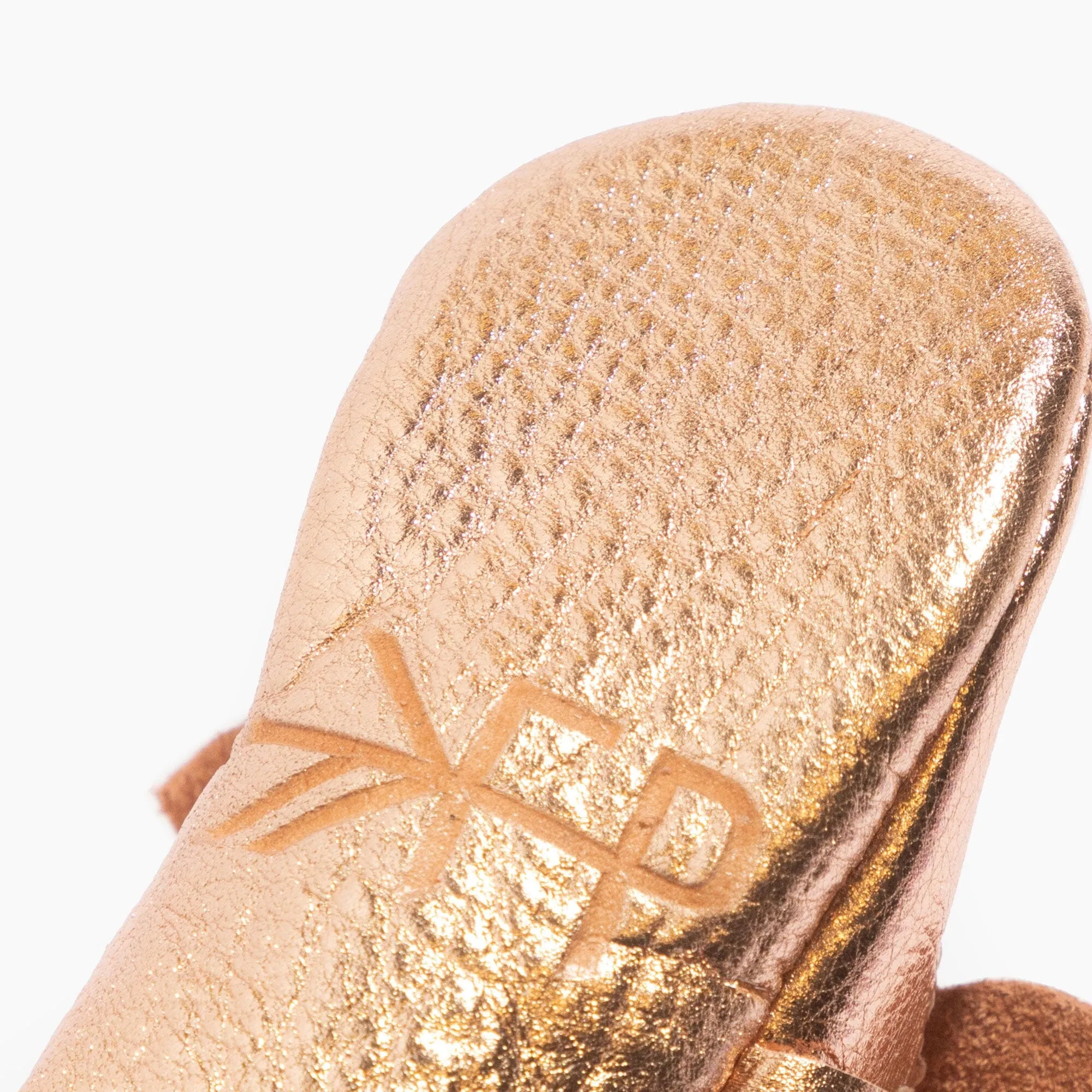 Rose Gold Knotted Bow Baby Shoe