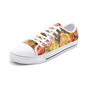 Roses by Pierre Renoir Unisex Low Top Canvas Shoes