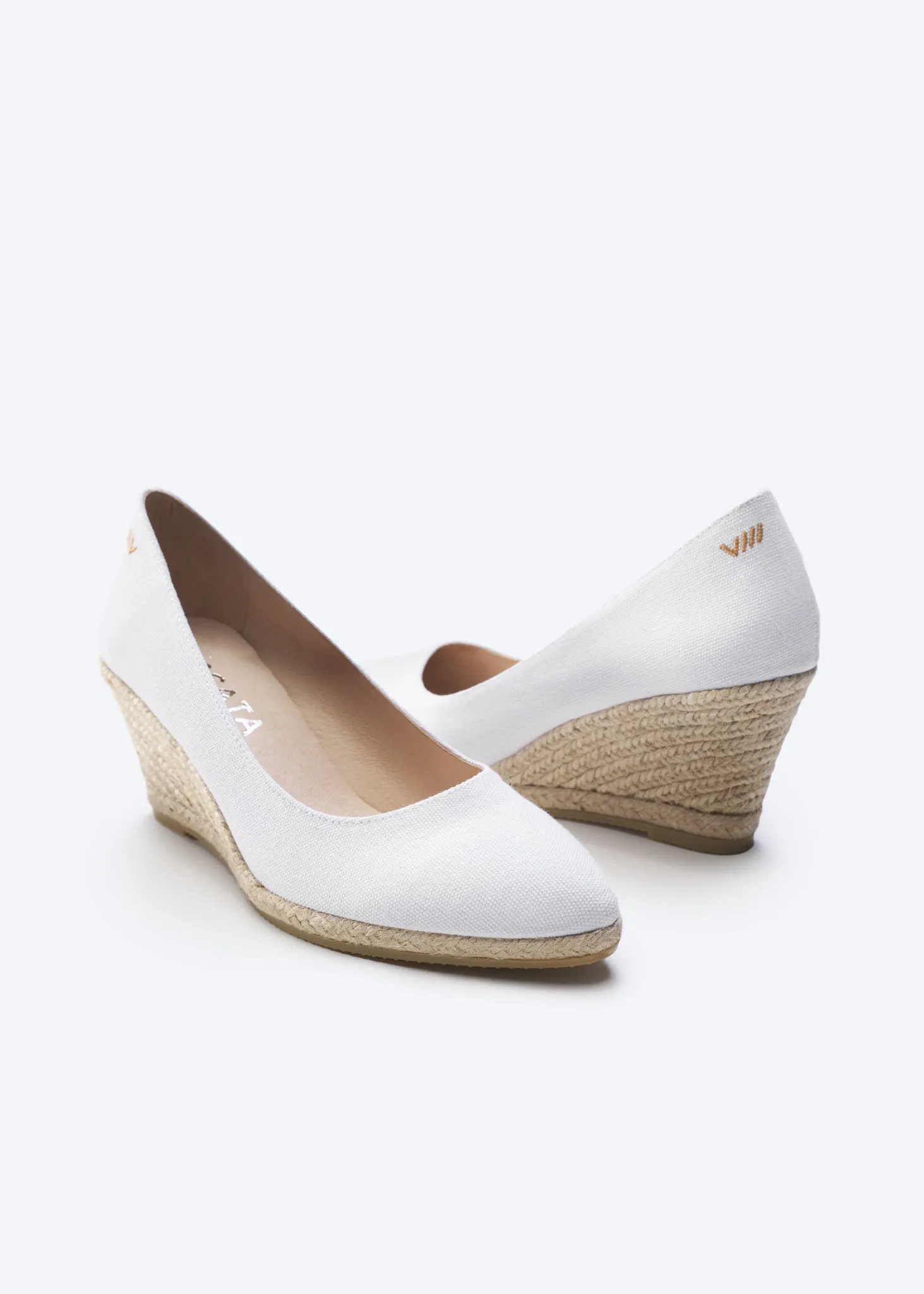 Roses Limited Edition Canvas U Cut Espadrille Wedges