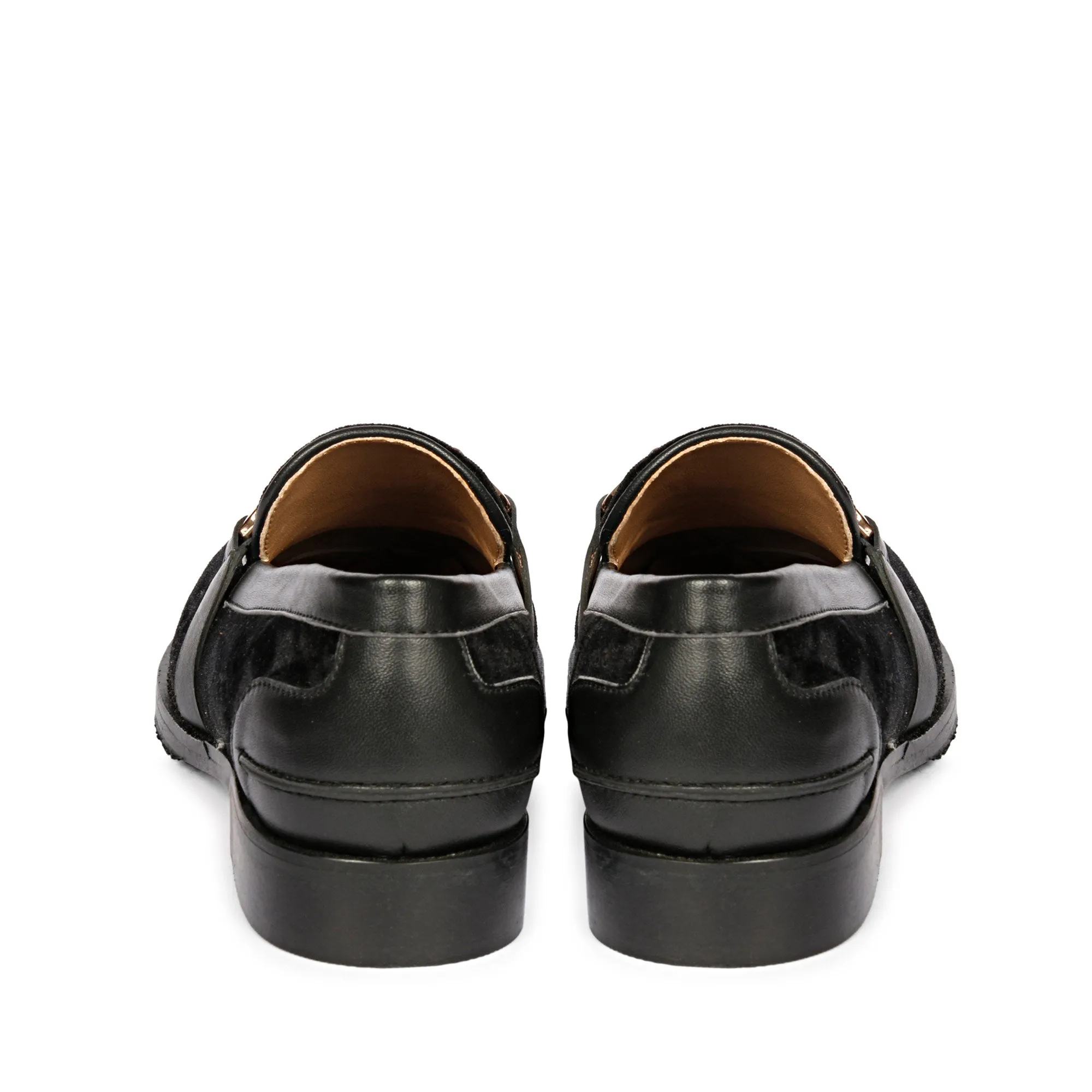 Saint Cinzia Black Velvet Moccasins