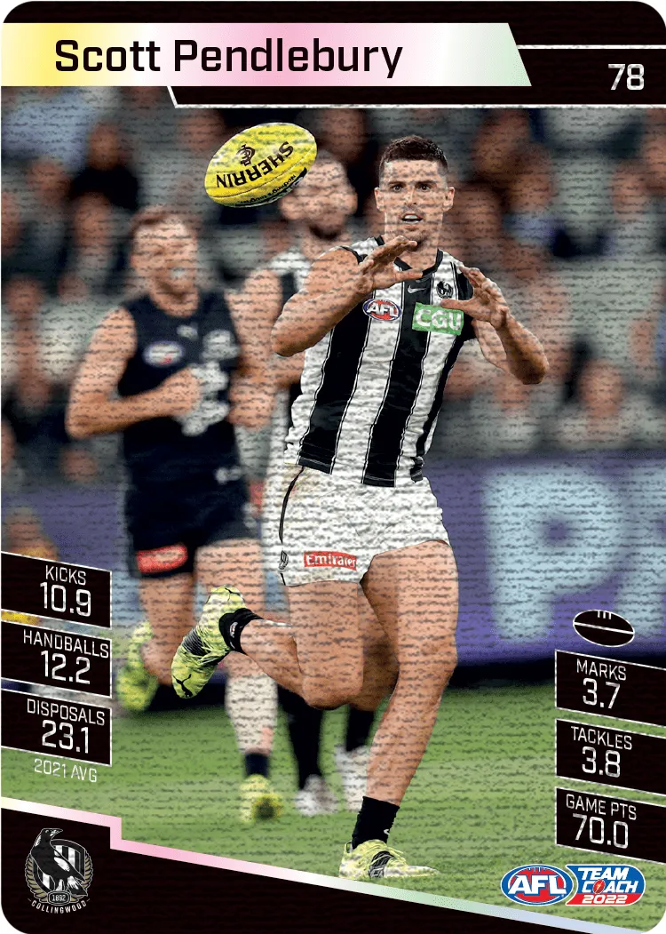 Scott Pendlebury, Canvas, 2022 Teamcoach AFL