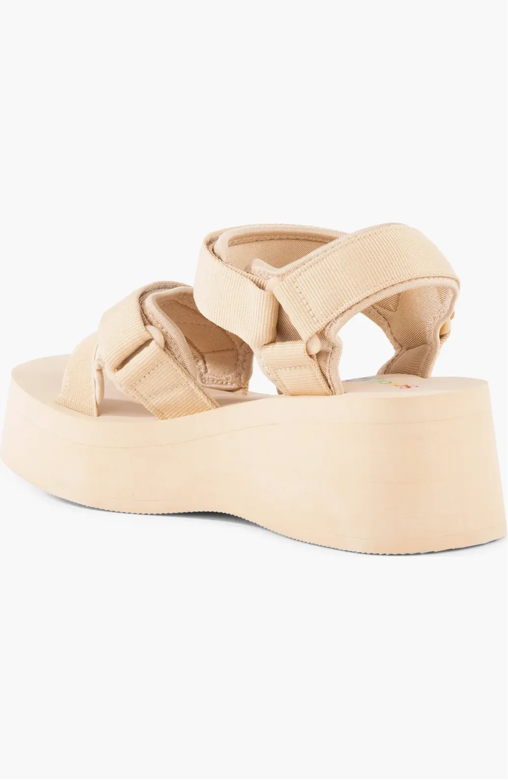 Seychelles Serenade Nylon Platform Sandals in Beige