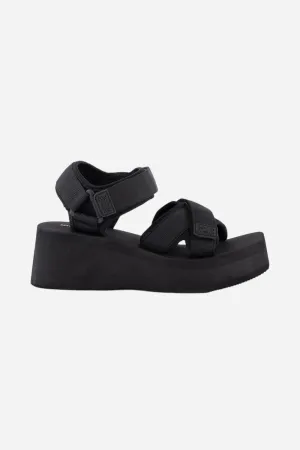 Seychelles Serenade Nylon Platform Sandals in Black