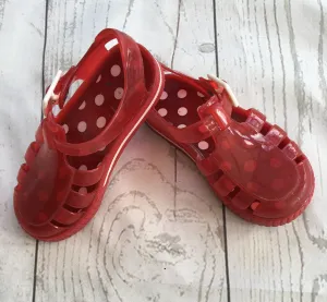 Size 6 Red Jelly Shoes