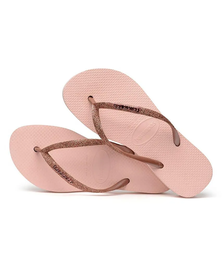 Slim Flatform Glitter Sandal Ballet Rose