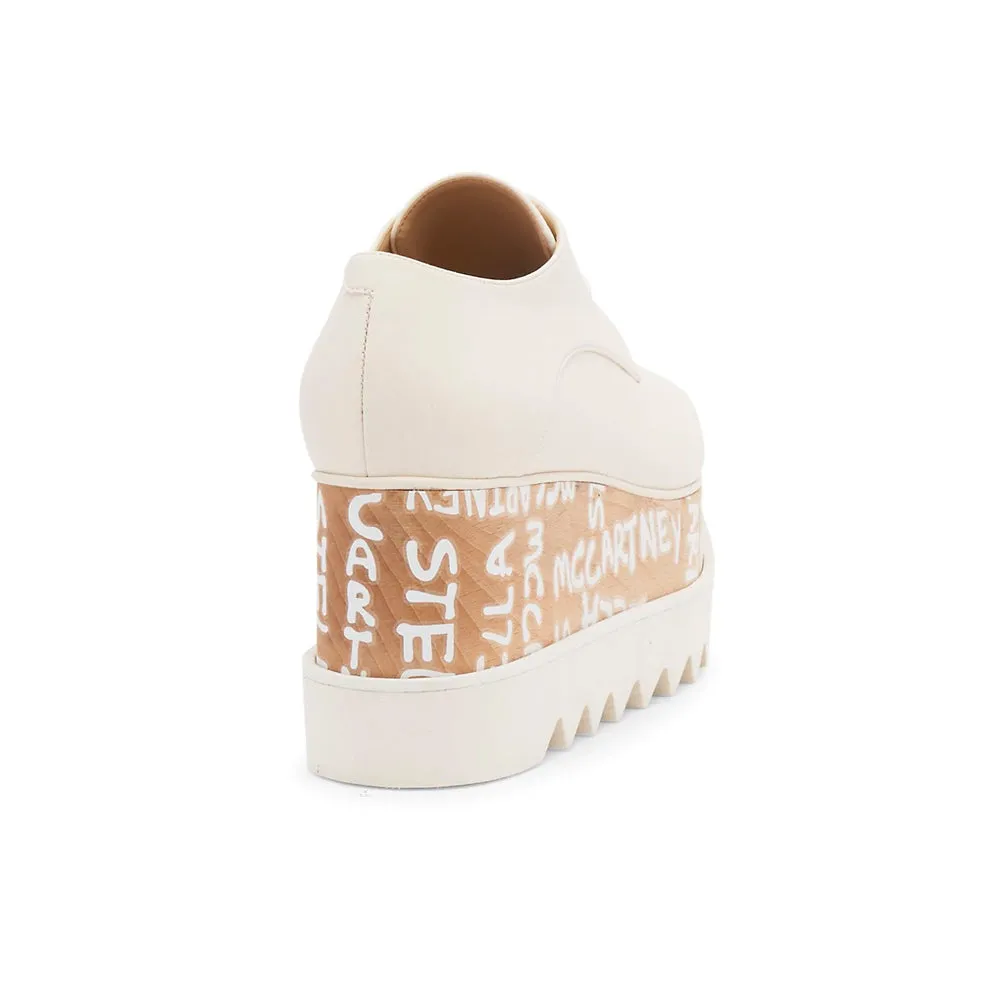 Stella McCartney Women's Elyse Platform Wedge Sneaker in Cream