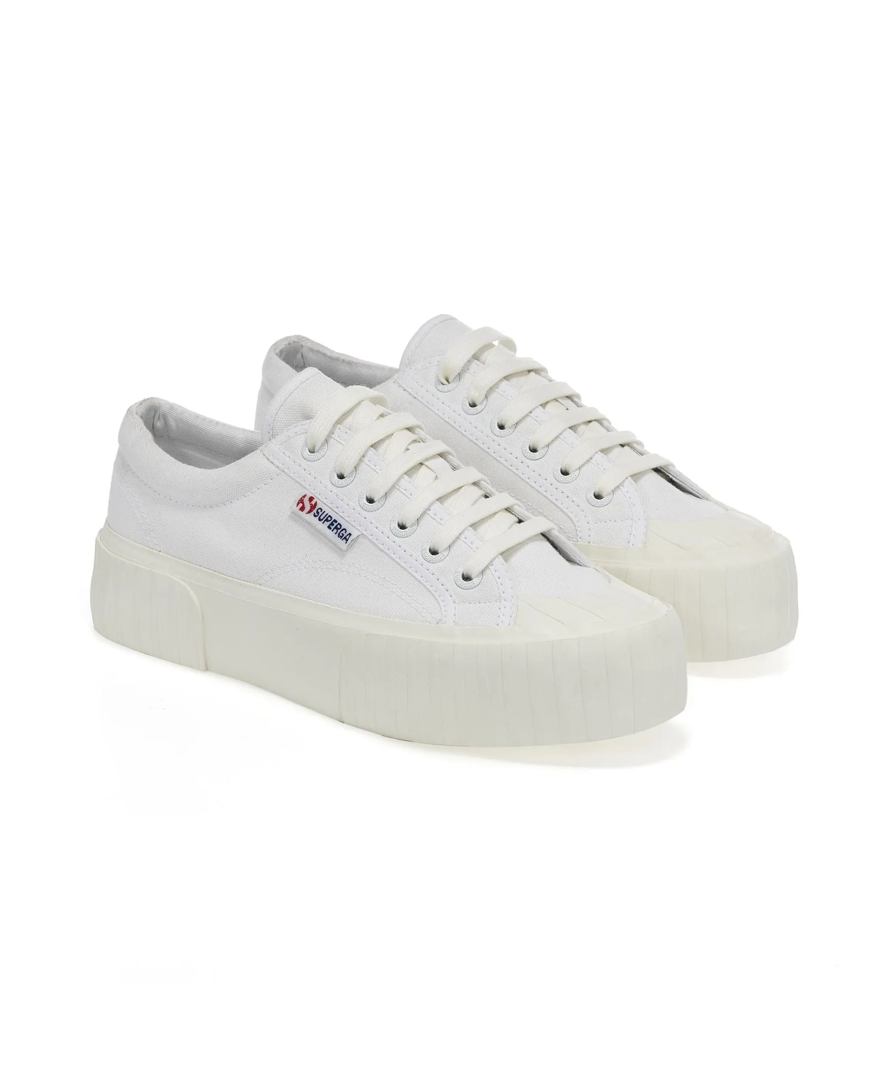 Superga 2631 Stripe Platform in White