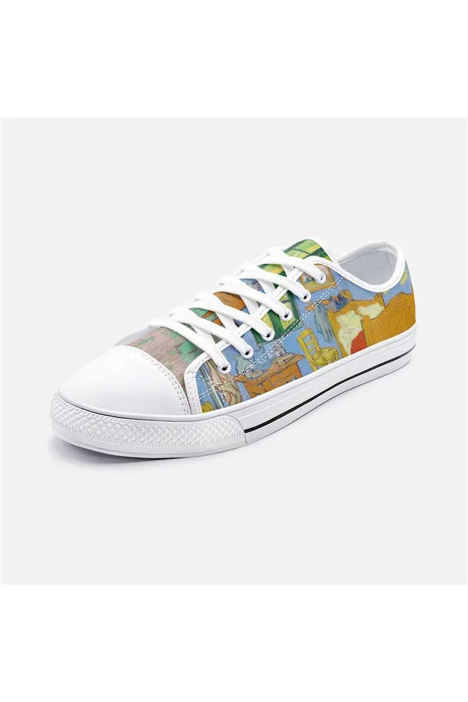 The Bedroom by Van Gogh Unisex Low Top Canvas Shoes