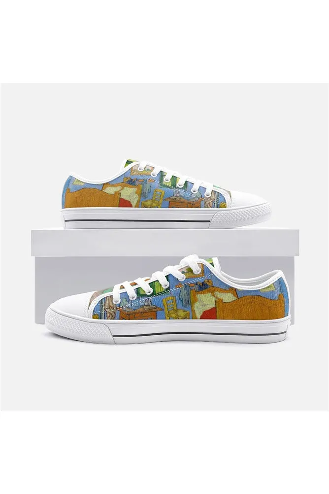 The Bedroom by Van Gogh Unisex Low Top Canvas Shoes