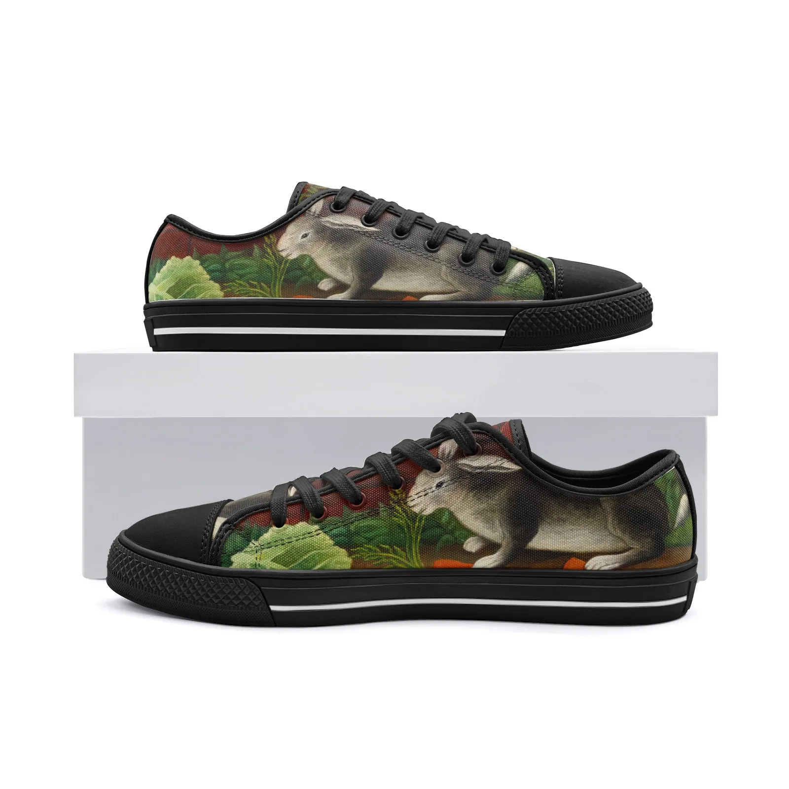 The Rabbit's Meal Unisex Low Top Canvas Shoes