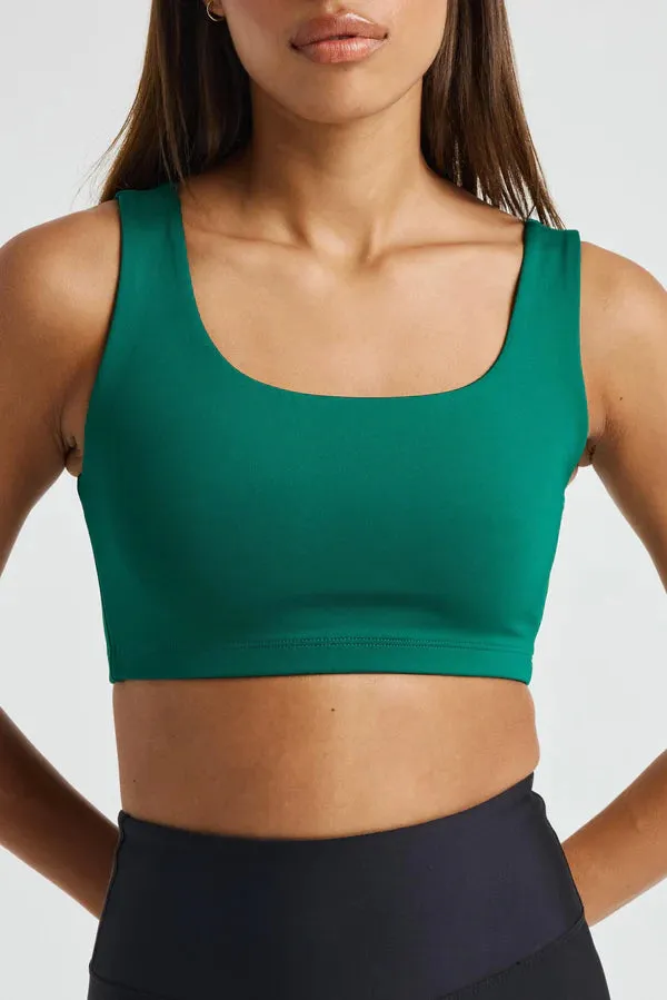 The Recycled Go-To Bra in Malachite