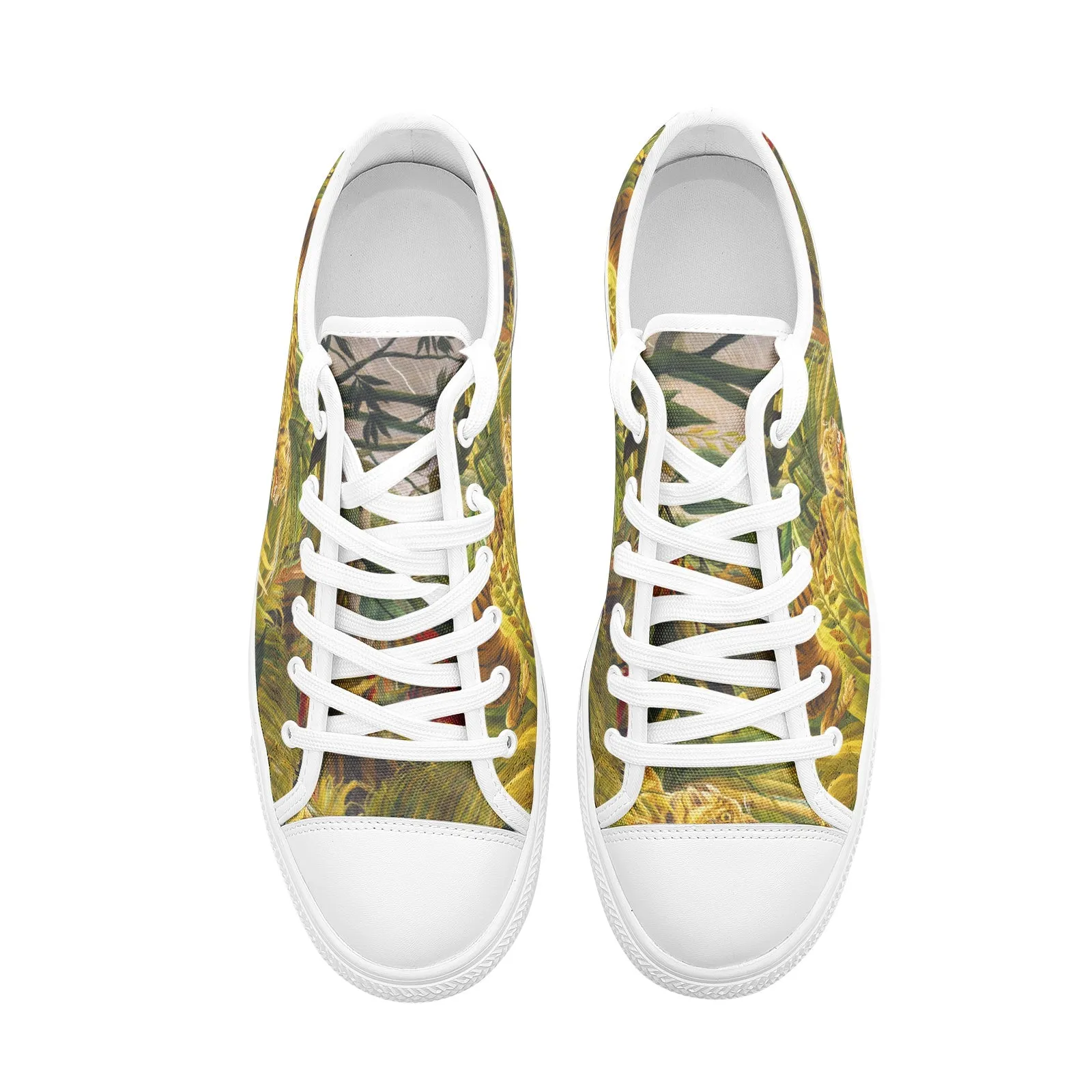 Tiger in a Tropical Storm by Rousseau Unisex Low Top Canvas Shoes