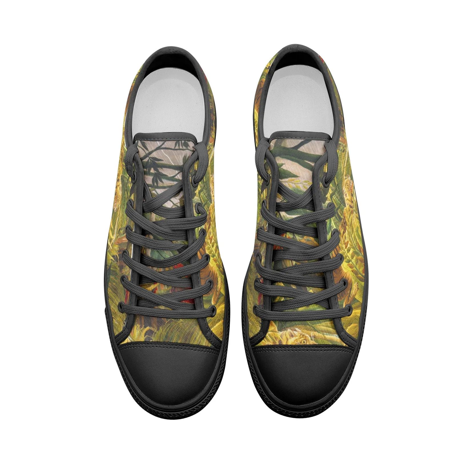 Tiger in a Tropical Storm by Rousseau Unisex Low Top Canvas Shoes