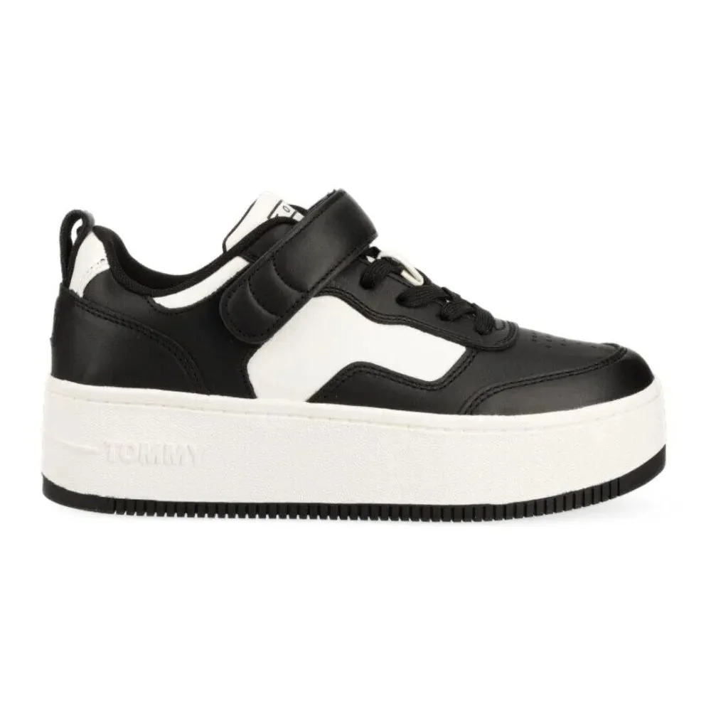 Tommy Hilfiger Jeans TJW Flatform Velcro Trainers Women's - BLKWHT