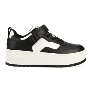 Tommy Hilfiger Jeans TJW Flatform Velcro Trainers Women's - BLKWHT