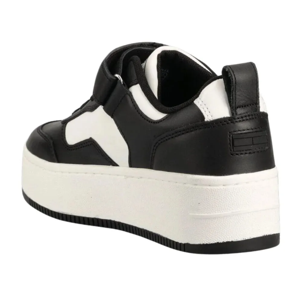 Tommy Hilfiger Jeans TJW Flatform Velcro Trainers Women's - BLKWHT